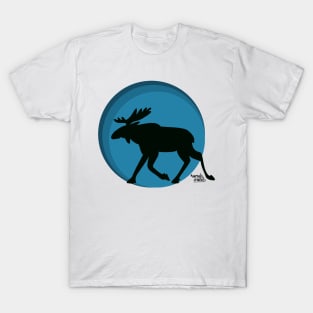 Moose on the run in Finland T-Shirt